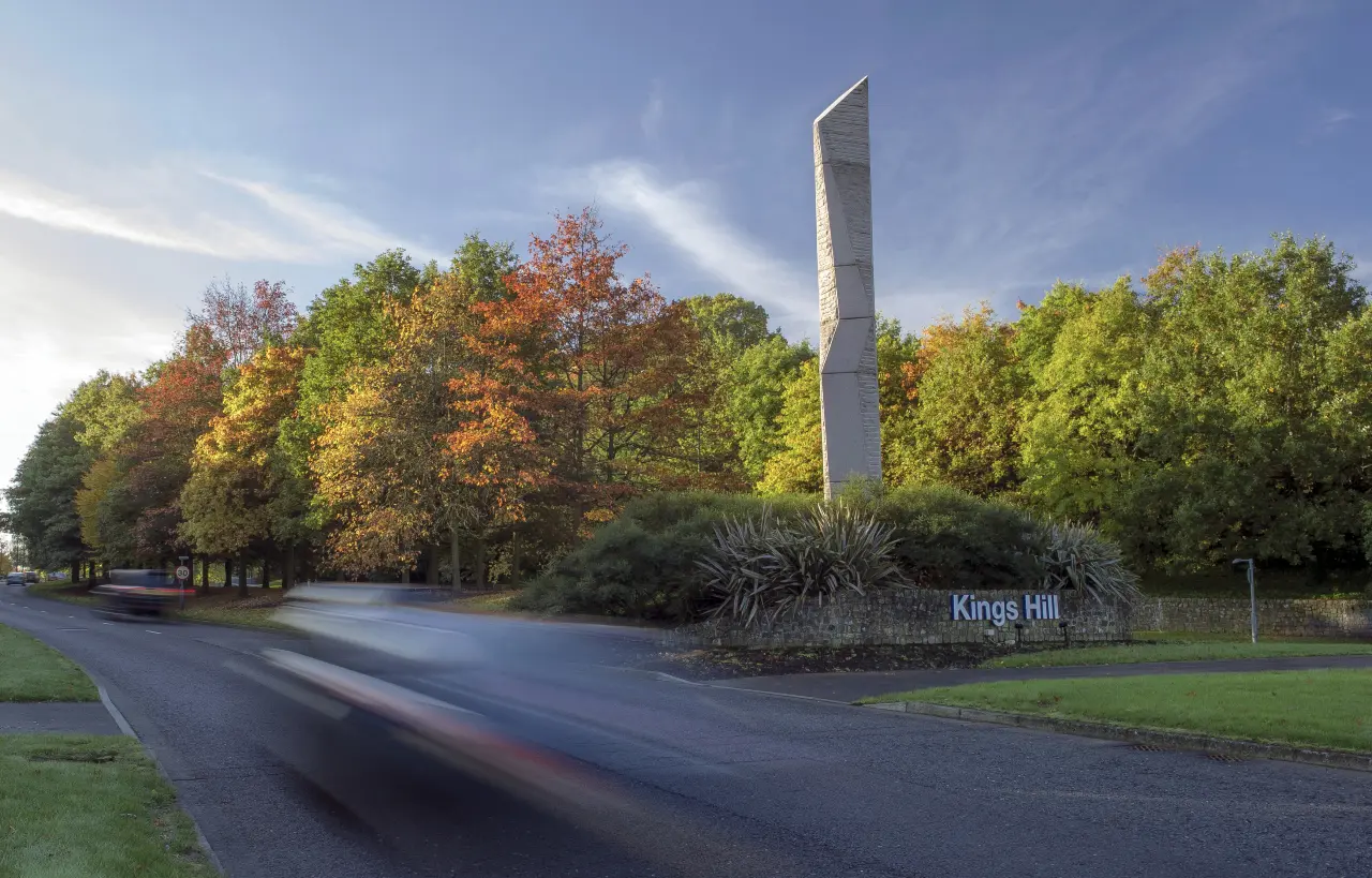 Kings Hill entrance - the L'ambiente sculpture